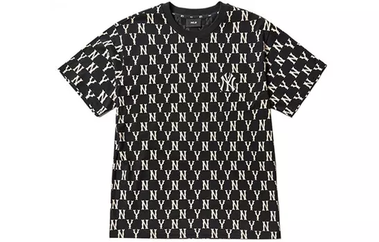 MLB Футболка с базовым логотипом, унисекс, черные