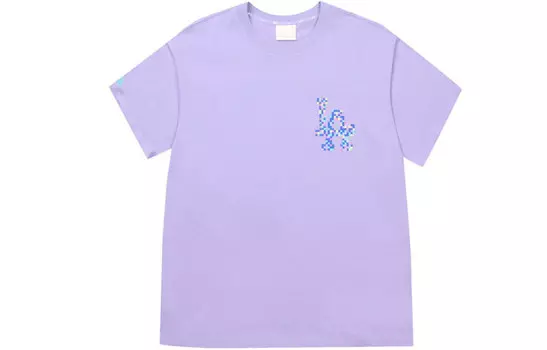 MLB Футболка с базовым логотипом, унисекс, фиолетовые