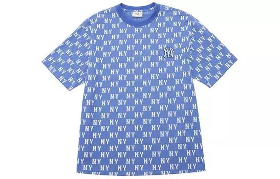 MLB Футболка с втачными рукавами, унисекс, синяя, SS24