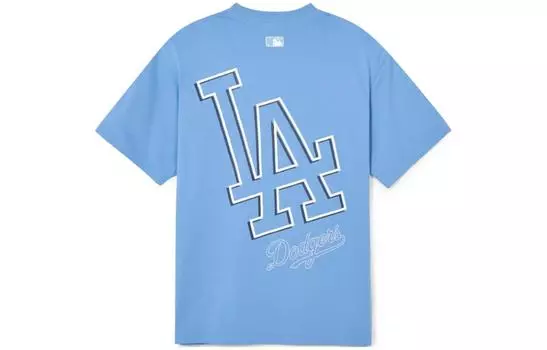 MLB Футболка с втачными рукавами, унисекс, синяя, SS24