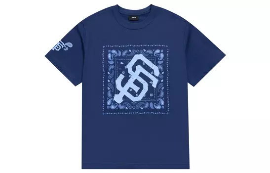 MLB Футболка с втачными рукавами, унисекс, темно-синяя