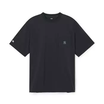 MLB Футболка с заниженной линией плеч, черная, женская