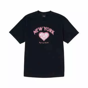 MLB Футболка с заниженной линией плеч, черная, женская