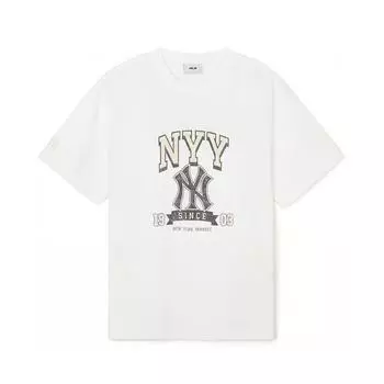 MLB Футболка с заниженной линией плеч, унисекс, белая