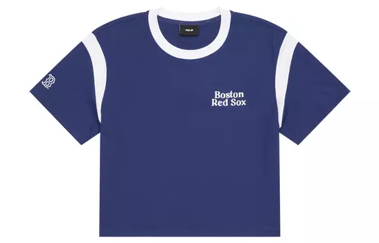 MLB Футболка с заниженной линией плеч, женская, синяя