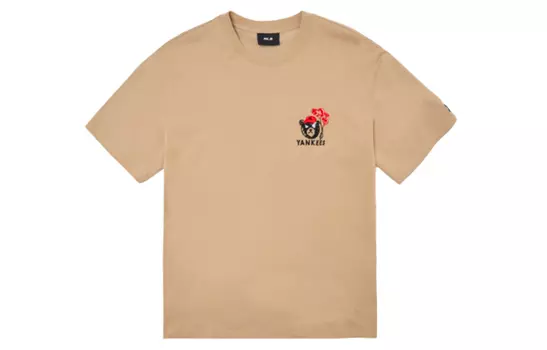 MLB Футболка серии Frown Bear унисекс бежевые