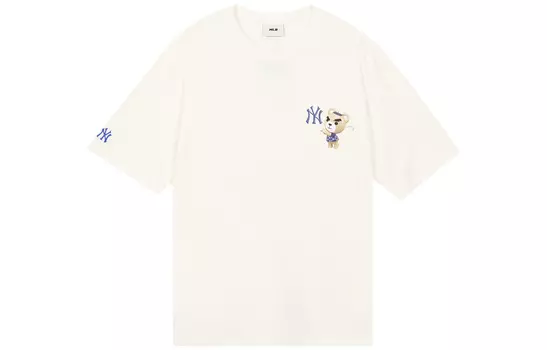 MLB Футболка унисекс бежево-желтая