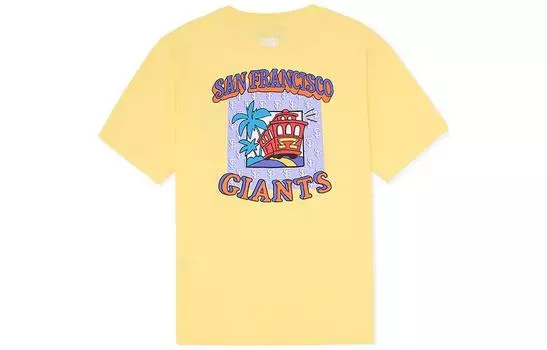 MLB Футболка унисекс светло-желтая