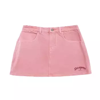 MLB Юбка женская джинсовые Los Angeles Dodgers розовые