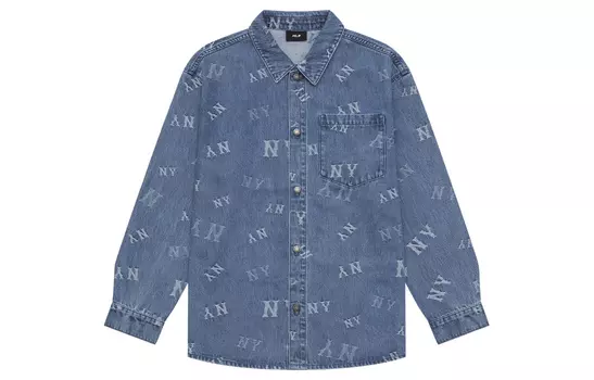 MLB Коллекция MONOGRAM, джинсовая рубашка New York Yankees 24FW, унисекс, индиго