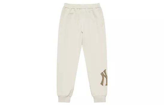MLB Коллекция MONOGRAM New York Yankees 24FW Повседневные брюки Трикотажные спортивные брюки унисекс Темно-кремового цвета