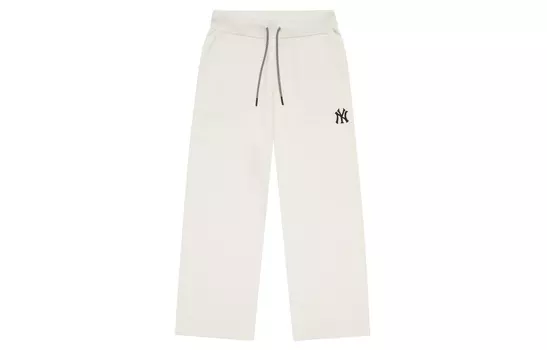 MLB Коллекция Preppy Style New York Yankees 24FW, женские трикотажные спортивные брюки кремового цвета