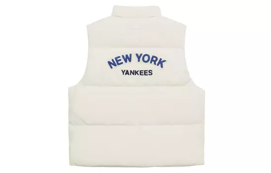 MLB Коллекция Preppy Style New York Yankees FW24 Пуховый жилет унисекс темно-кремовый