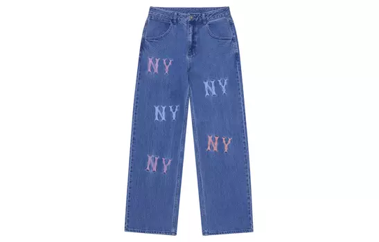 MLB Модная спортивная коллекция New York Yankees 24FW Джинсы женские индиго