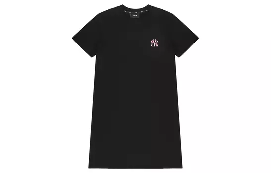 MLB Платье с короткими рукавами, женское, черное