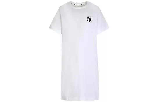 MLB Платье с короткими рукавами женское белое