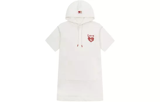 MLB Платье женское с короткими рукавами цвета слоновой кости