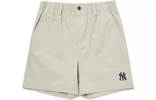 MLB Повседневные шорты с логотипом Base, бежевые, унисекс