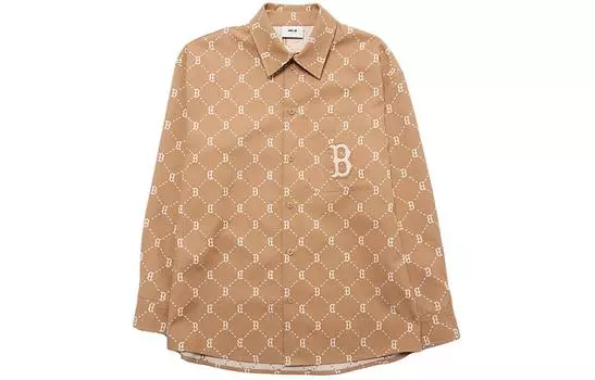 MLB Рубашка Boston Red Sox SS24 унисекс светло-верблюжья