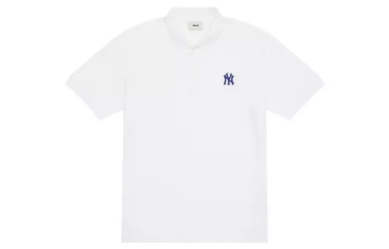 MLB Рубашка-поло New York Yankees Basic Logo SS24 унисекс цвета слоновой кости