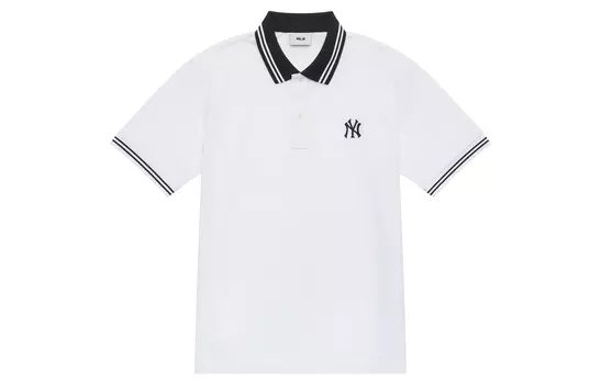 MLB Рубашка-поло New York Yankees Basic Logo SS24 унисекс цвета слоновой кости