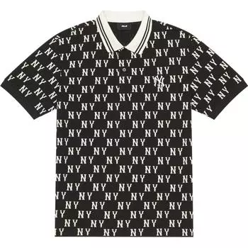 MLB Рубашка-поло New York Yankees SS24 из коллекции MONOGRAM, унисекс, черная