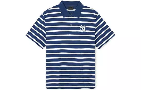 MLB Рубашка-поло унисекс светло-темно-синяя