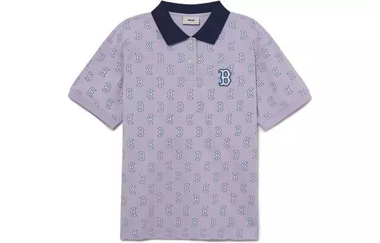 MLB Рубашка-поло женская светло-лавандового цвета