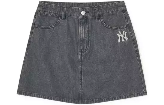 MLB SS24 New York Yankees джинсовые короткая юбка женская черная