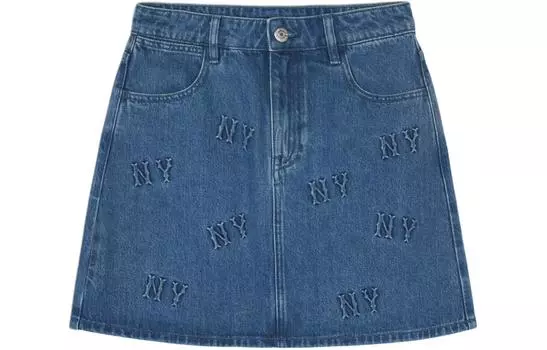 MLB SS24 New York Yankees джинсовые короткая юбка женская синие