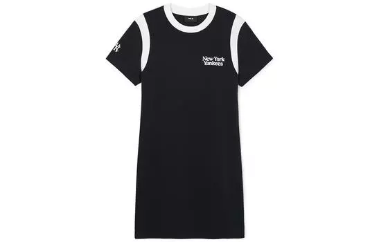 MLB SS24 Платье с короткими рукавами женское, черное