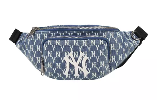 MLB Сумка через плечо Monogram Collection из хлопка, поясная сумка унисекс, джинсовая синяя