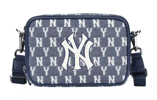 MLB Сумка для фотоаппарата Monogram Collection из полиуретана и полиэстера, сумка на плечо, сумка через плечо, цвет унисекс, морской синий
