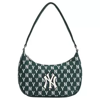 MLB Сумка-хобо из искусственной кожи, сумка на плечо, унисекс, темно-зеленая