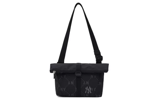 MLB Сумка-хобо, сумка-мессенджер на одно плечо, сумка через плечо, застежка-молния, стандартная, унисекс, черная