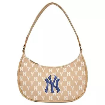 MLB Сумка-кошелек из искусственной кожи и полиэстера Monogram Collection, женская, кремового цвета, цвет "латте"