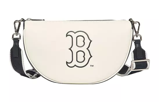 MLB Сумка-мешок из искусственной кожи, сумка через плечо, обычная, унисекс, черно-белая