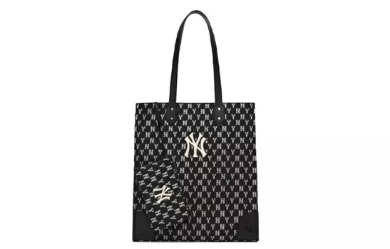 MLB Сумка-шоппер из полиэстера Monogram Collection, сумка-шоппер, сумка-тоут, сумка-тоут, сумка-тоут, большой размер, унисекс, черная