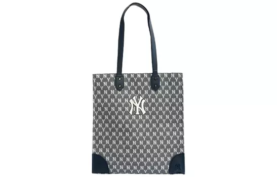 MLB Сумка-шоппер Monogram Collection из полиэстера, сумка для покупок, комбинированная сумка, сумка на одно плечо, туба унисекс, синяя
