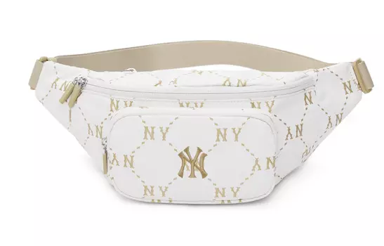 MLB Сумка-слинг из полиэстера на одно плечо с застежкой-молнией, обычная, унисекс, белая