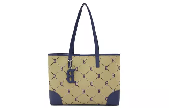 MLB Сумка-тоут из смеси полиэстера и хлопка, сумка на плечо, рюкзак, обычная, унисекс, хаки