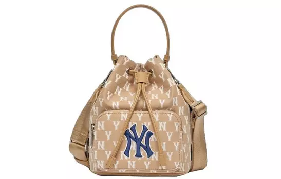 MLB Сумки-ведра из полиэстера с монограммой, сумка на одно плечо, сумка через плечо, обычная, унисекс, хаки