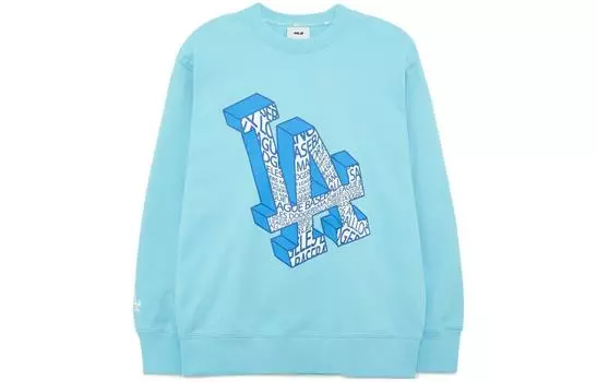 MLB Свитшот команды Los Angeles Dodgers Series Illusion, синяя, унисекс