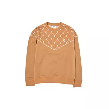 MLB Толстовка с монограммой «Boston Red Sox» с жаккардовым узором, цвет унисекс, цвет «кэмел»