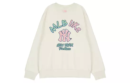 MLB Толстовка зимняя унисекс кремовая