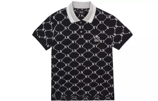 MLB Женская черная рубашка-поло с логотипом Base