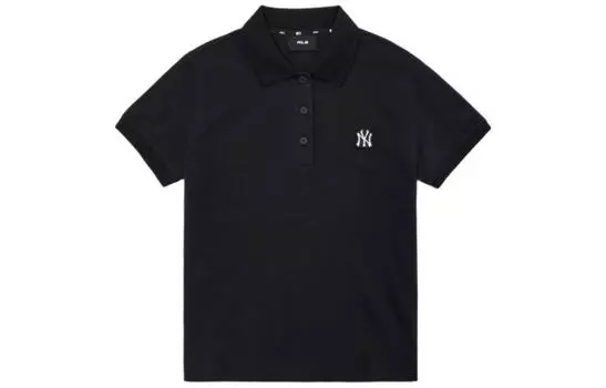 MLB Женская черные рубашка поло с логотипом Base