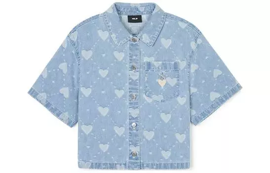 MLB Женская рубашка SS24, светло-голубая