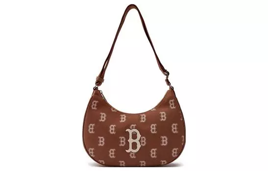 MLB Женская сумка через плечо из полиэстера с хлопком, коричневая