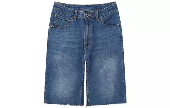 MLB Женские джинсовые шорты с логотипом Base, синие